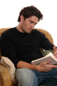 Matt sits down to read Cassie's book...